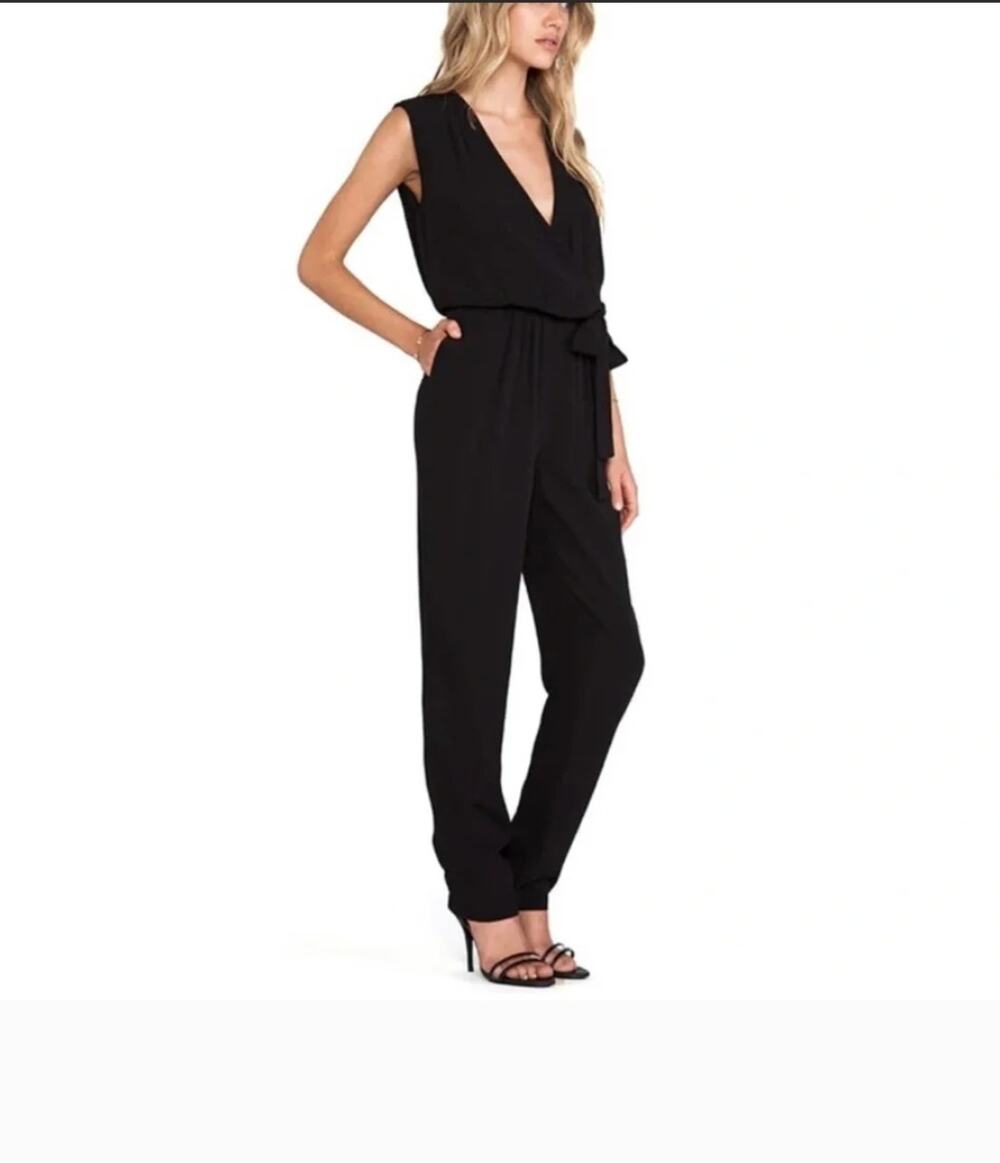 Diane von Furstenberg Rawena Black Jumpsuit Size 0 NWOT